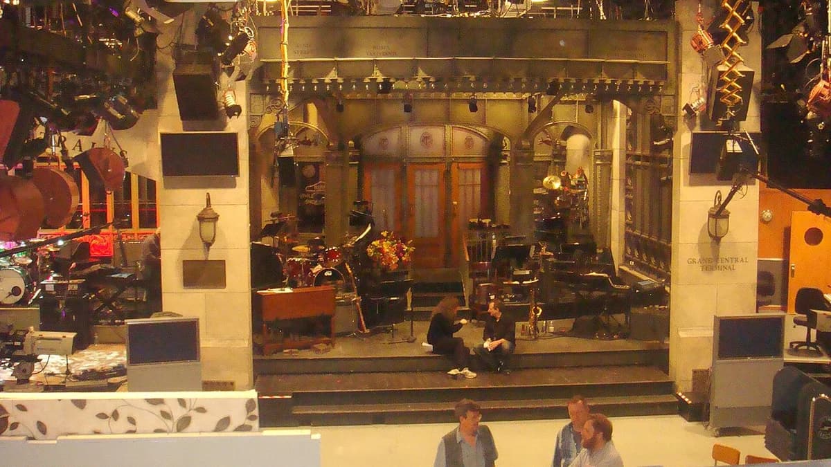 Saturday Night Live stage set before the show starts.