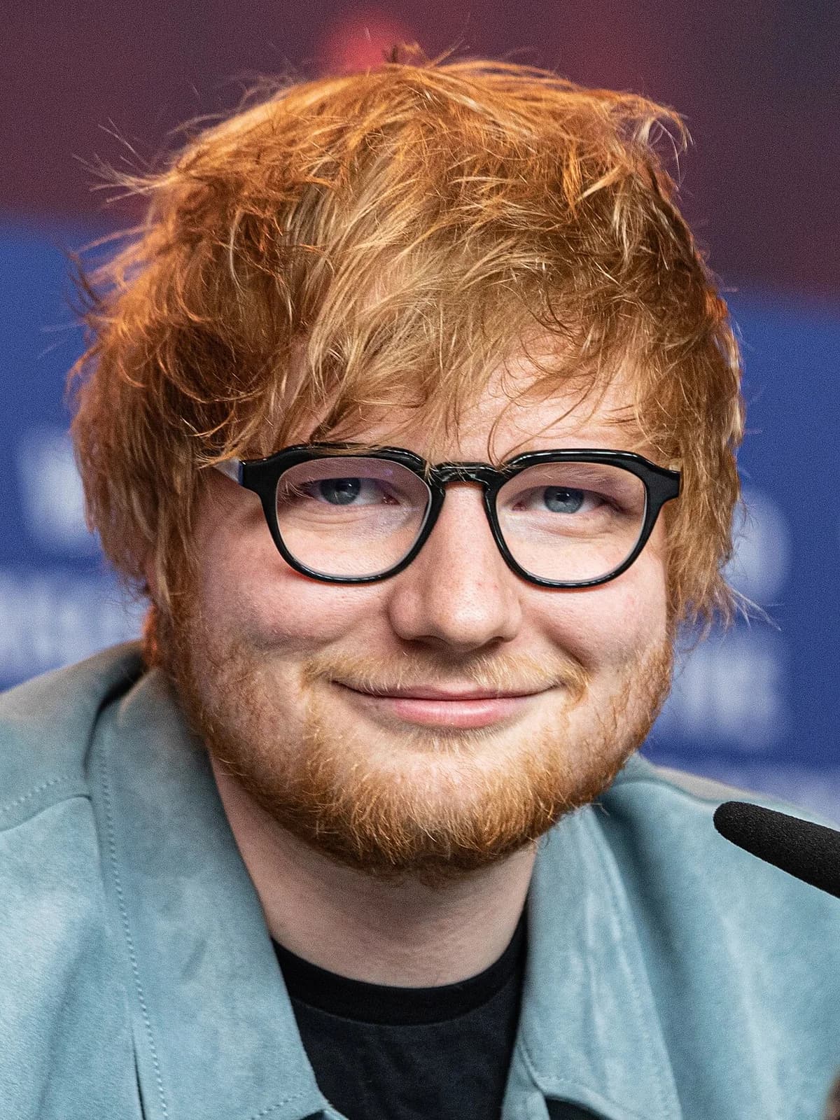 Ed Sheeran at a press event in Berlin.