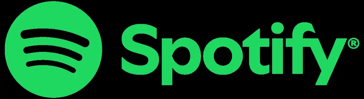 The Spotify logo and wordmark in green on a black background.